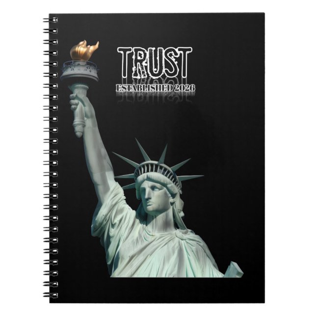 Thiqa Statue of Liberty Inspirational Quote Notebo Notebook (Front)