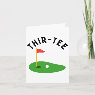 Thir-tee 30th Golf Birthday Party Thirtieth Golf P Card