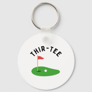Thir-tee 30th Golf Birthday Party Thirtieth Golf P Keychain