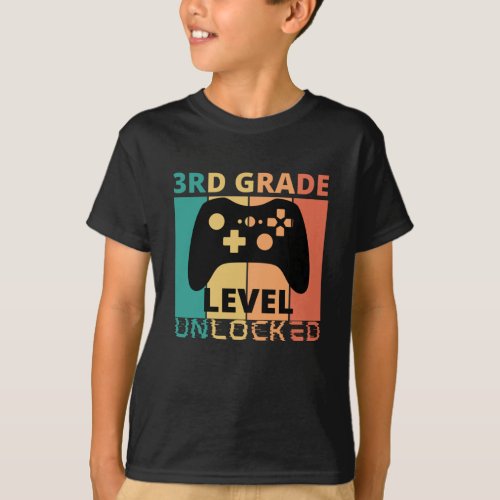 Third  _ 3rd Grade Level Unlocked  T_Shirt