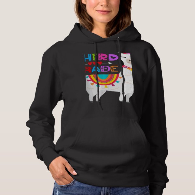 Third 3rd Grade Teacher No Prob Llama First Day Gi Hoodie (Front)