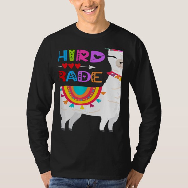 Third 3rd Grade Teacher No Prob Llama First Day Gi T-Shirt (Front)