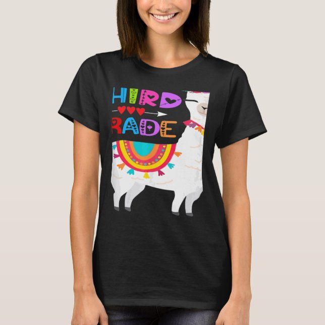 Third 3rd Grade Teacher No Prob Llama First Day Gi T-Shirt (Front)