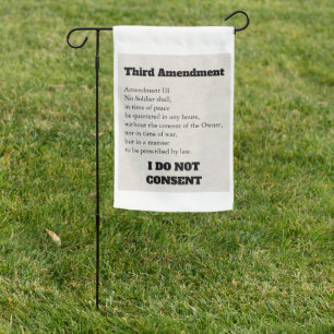 Third Amendment Constitution Protest Consent Garden Flag
