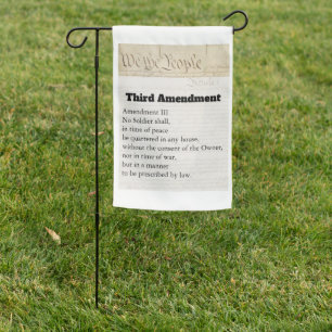 Third Amendment Constitution Protest Garden Flag