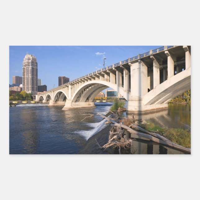 Third Avenue Bridge in Minneapolis Rectangular Sticker (Front)