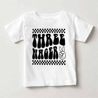 Third Birthday Threenager Retro 3rd Birthday Kids Baby T-Shirt