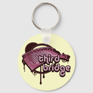 third bridge. pink&maroon. keychain