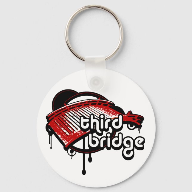 third bridge. white&red. keychain (Front)