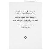 Third Chakra-  #2 - Self Esteem Cards (Back)