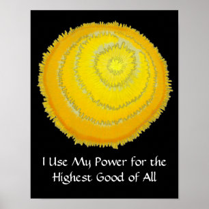 Third Chakra Healing Art # - Self Esteem Poster