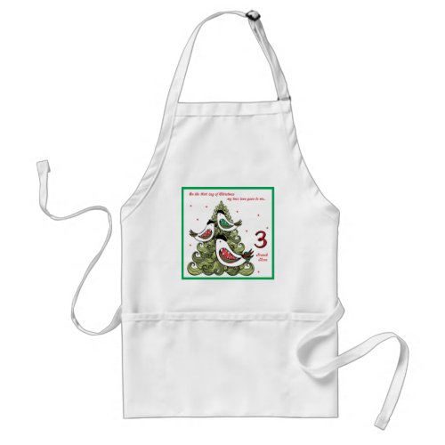 Third Day of Christmas Adult Apron