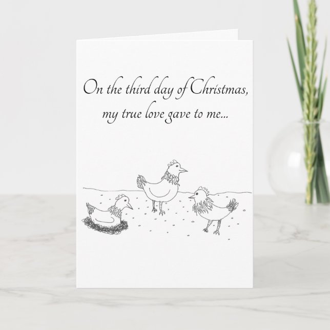 Third Day of Christmas card (Front)