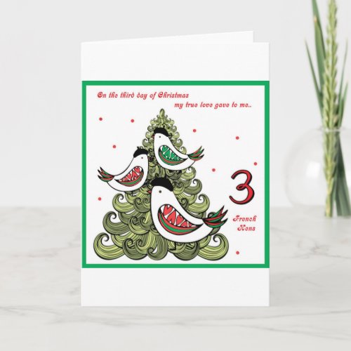 Third Day of Christmas Holiday Card