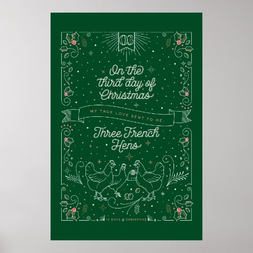 Third Day of Christmas Poster 24x36