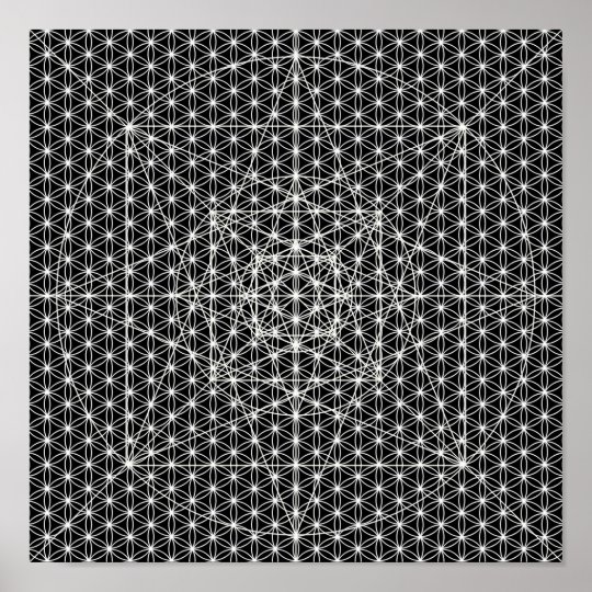 Third Dimension/Flower Of Life Sacred Geometry Poster | Zazzle.com