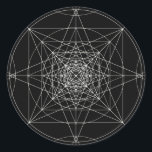 Third Dimensional Sacred Geometry Classic Round Sticker<br><div class="desc">Forged By Lord_Grixis</div>