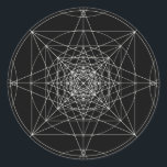 Third Dimensional Sacred Geometry Classic Round Sticker<br><div class="desc">Forged By Lord_Grixis</div>