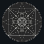 Third Dimensional Sacred Geometry Classic Round Sticker<br><div class="desc">Forged By Lord_Grixis</div>