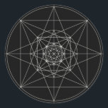 Third Dimensional Sacred Geometry Classic Round Sticker<br><div class="desc">Forged By Lord_Grixis</div>