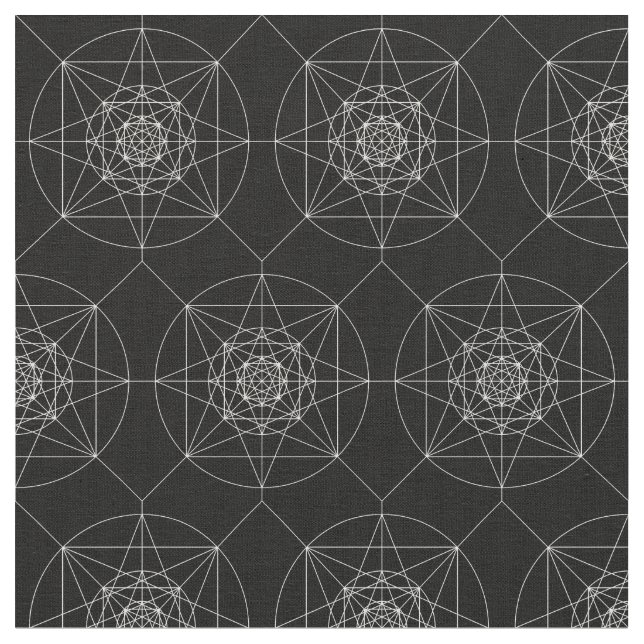 Third Dimensional Sacred Geometry Fabric (Close Up)
