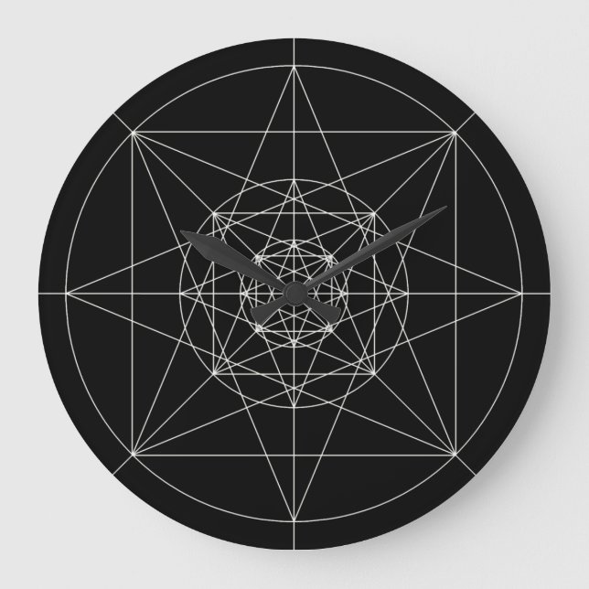 Third Dimensional Sacred Geometry Large Clock (Front)