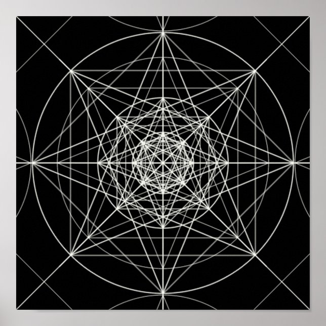 Third Dimensional Sacred Geometry Poster (Front)