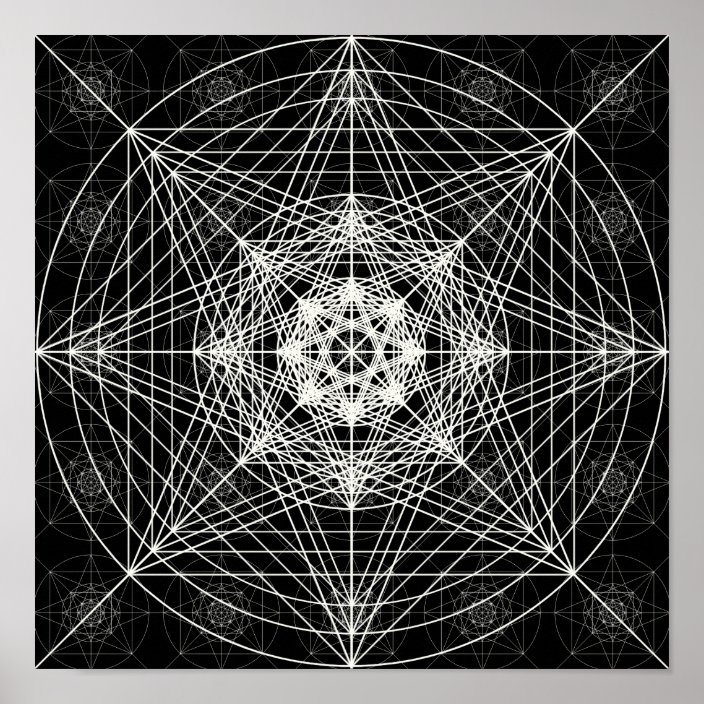 Third Dimensional Sacred Geometry Poster | Zazzle.com