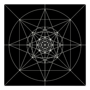 Third Dimensional Sacred Geometry Poster