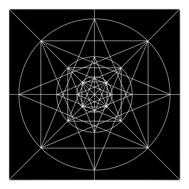 Third Dimensional Sacred Geometry Poster (Front)