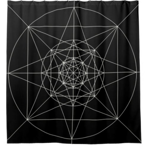 Third Dimensional Sacred Geometry Shower Curtain