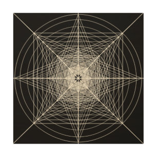 Third Dimensional Sacred Geometry Wood Wall Art