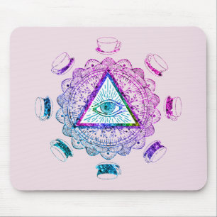 Third Eye All Seeing Eye Coffee Cup Mouse Pad