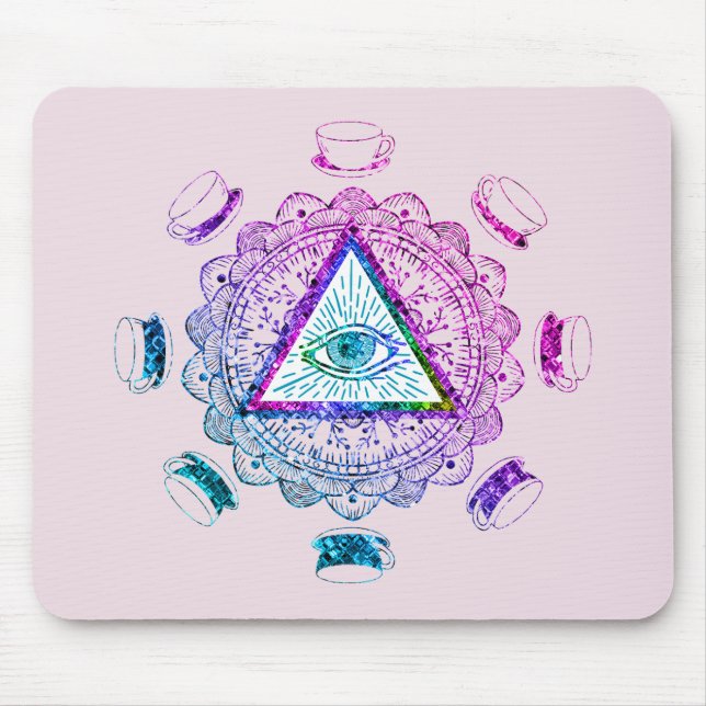 Third Eye All Seeing Eye Coffee Cup Mouse Pad (Front)
