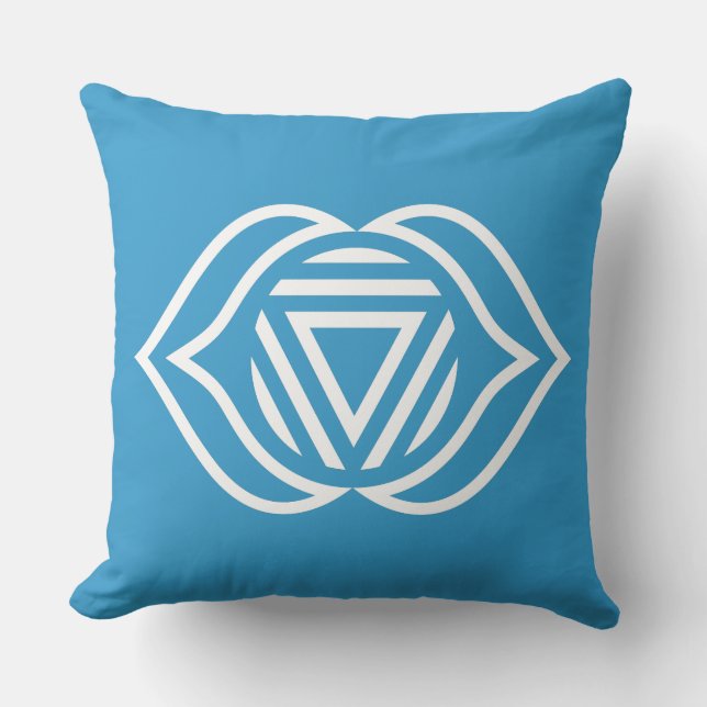 Third Eye Chakra Energy Throw Pillow (Front)