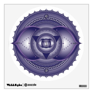 Third Eye Chakra Indigo Blue Mandala Wall Decal