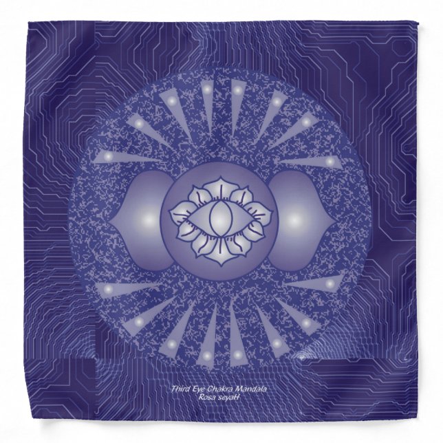 Third Eye Chakra Mandala Bandana (Front)