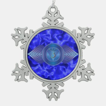 Third Eye Chakra Pewter Snowflake Ornament by GypsyOwlProductions at Zazzle