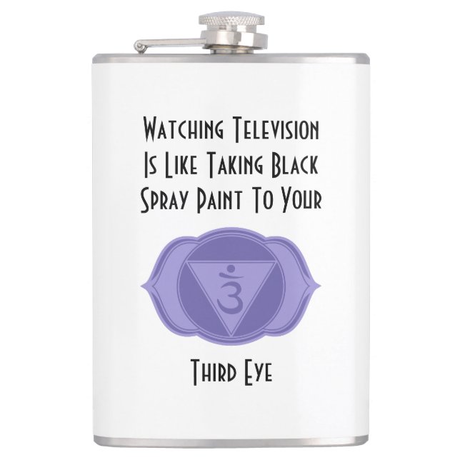 Third Eye Chakra Quote Flask (Front)