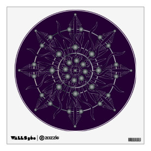 Third Eye Chakra Shadow Mandala Wall Decal