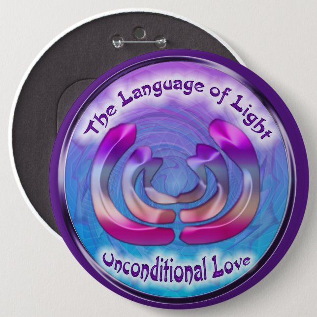 Third Eye Chakra symbol of Unconditional Love Button (Front & Back)