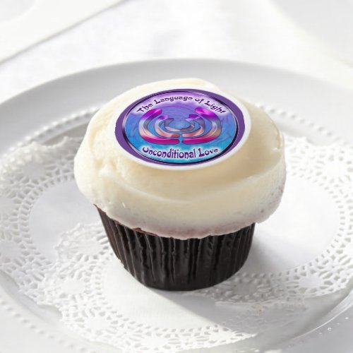 Third Eye Chakra symbol of Unconditional Love Edible Frosting Rounds