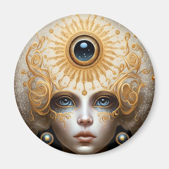 Third Eye Goddess Fantasy Art Magnet (Front)