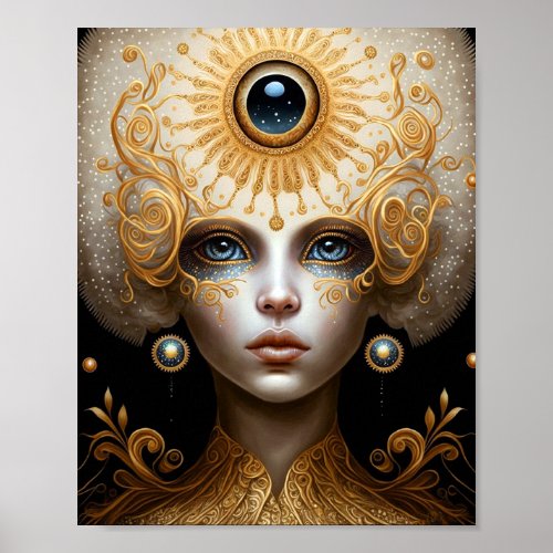 Third Eye Goddess Fantasy Art Poster