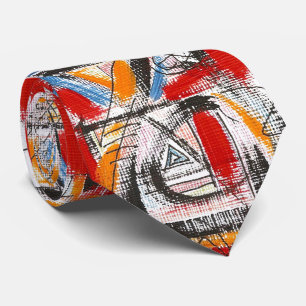 Third Eye-Hand Painted Abstract Art Tie