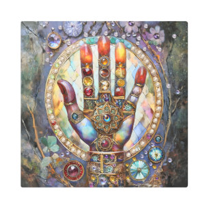 Third Eye Mystic Palm Metal Print