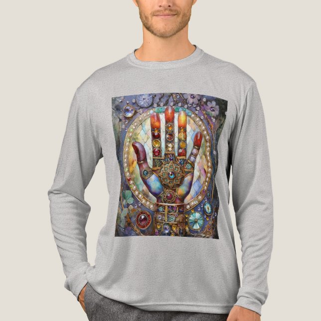 Third Eye Mystic Palm Tri-Blend Shirt (Front)