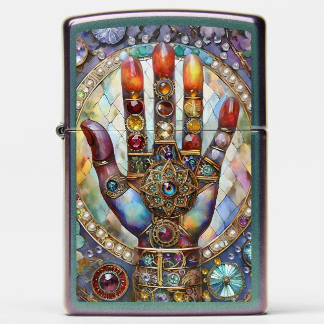 Third Eye Mystic Palm Zippo Lighter (Front)
