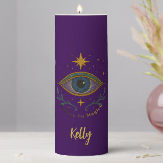 Third Eye Mystical Celestial Custom Name Pillar Candle
