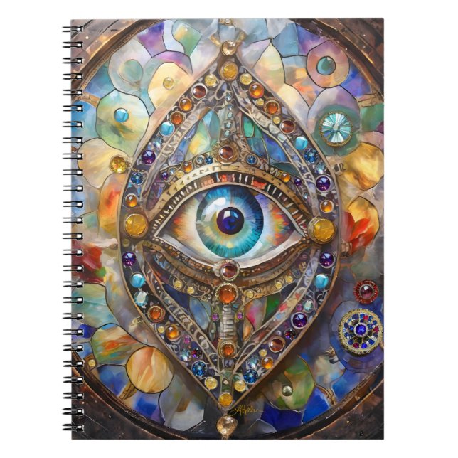 Third Eye on Stained Glass and Bronze Notebook (Front)